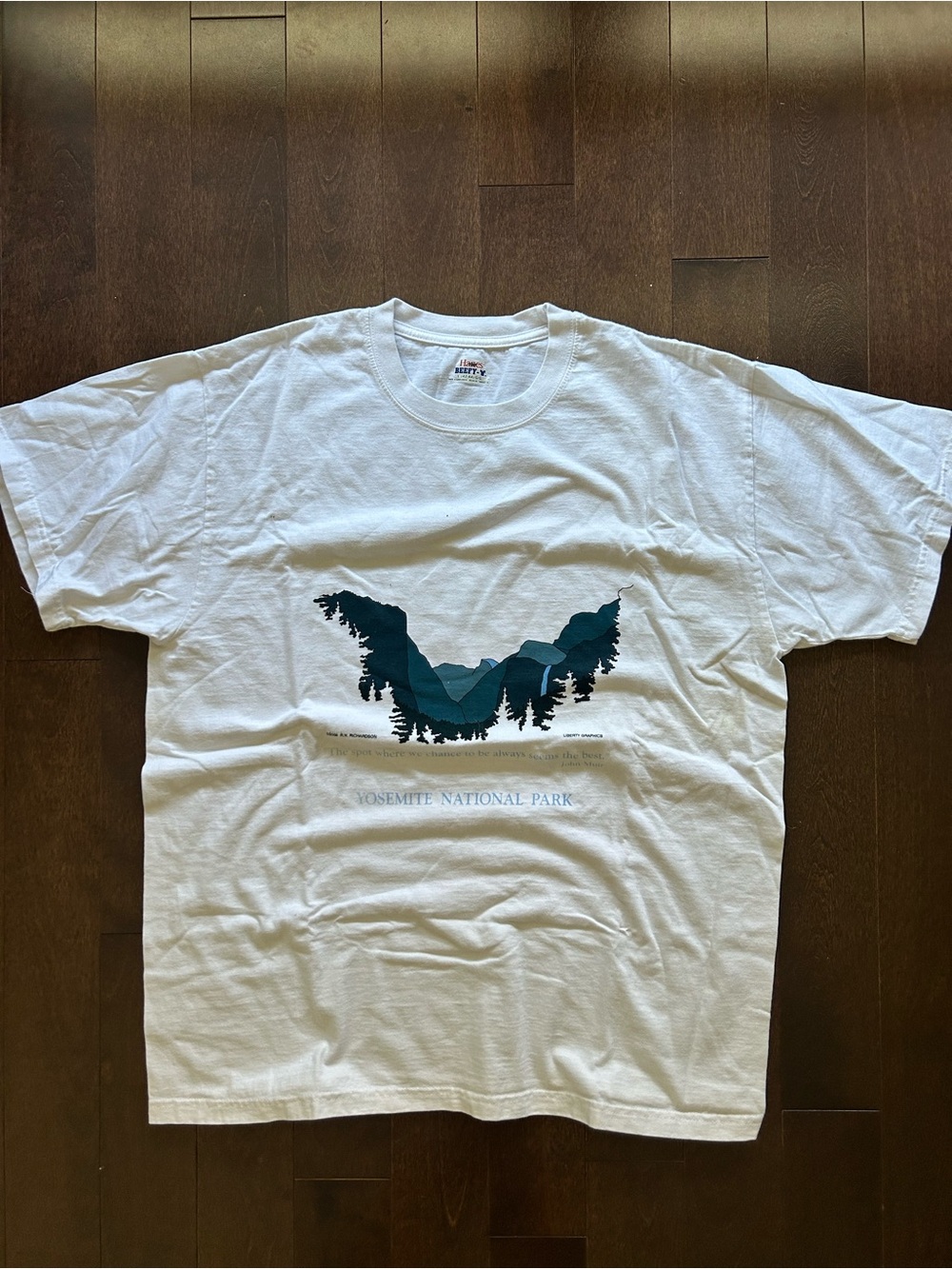 y2k Yosemite National Park Outdoors Nature Canoe Graphic T Shirt - John Muir